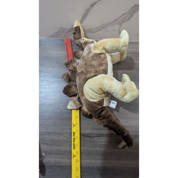 Rinco Stegosaurus Dinosaur Brown Plush 24" Stuffed Animal 2010 Preowned Toy Cudd - Picture 8 of 10